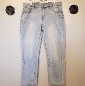 Jennifer Lopez rhinestone boyfriend jeans